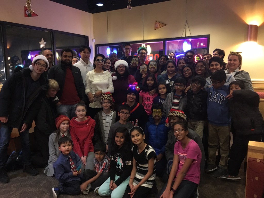 A dinner we hosted to celebrate a year of learning for some of our students!